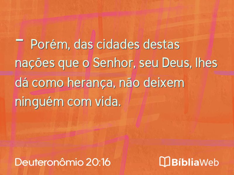 Deuteronômio 20:16 em imagem para compartilhar