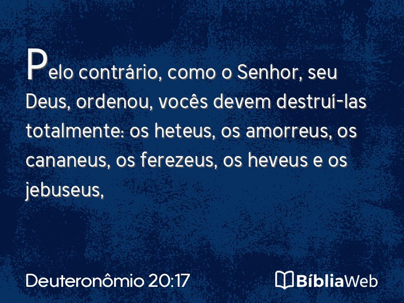 Deuteronômio 20:17 em imagem para compartilhar