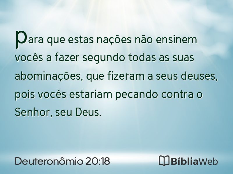 Deuteronômio 20:18 em imagem para compartilhar