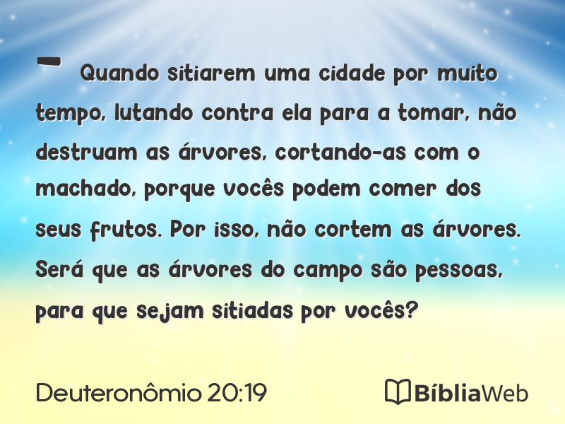 Deuteronômio 20:19 em imagem para compartilhar