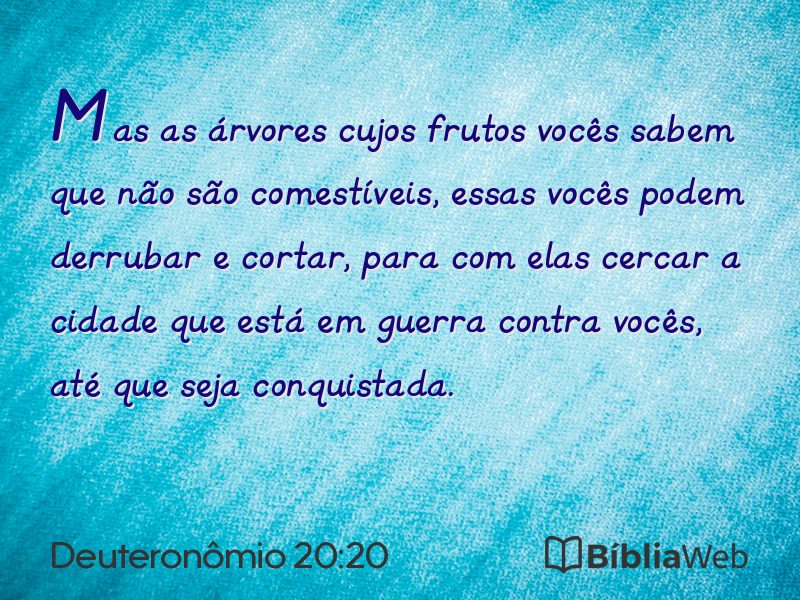 Deuteronômio 20:20 em imagem para compartilhar