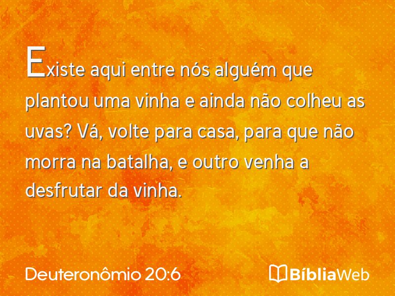 Deuteronômio 20:6 em imagem para compartilhar