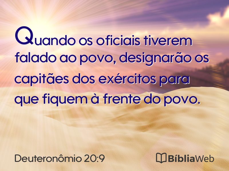 Deuteronômio 20:9 em imagem para compartilhar