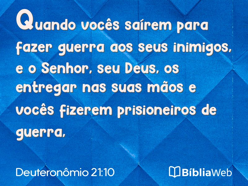 Deuteronômio 21:10 em imagem para compartilhar