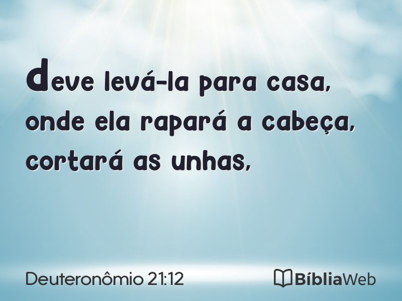 Deuteronômio 21:12 em imagem para compartilhar