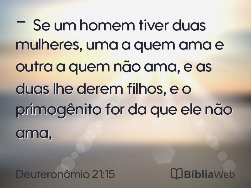 Deuteronômio 21:15 em imagem para compartilhar