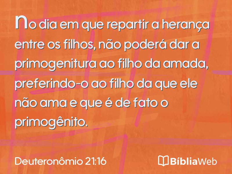 Deuteronômio 21:16 em imagem para compartilhar