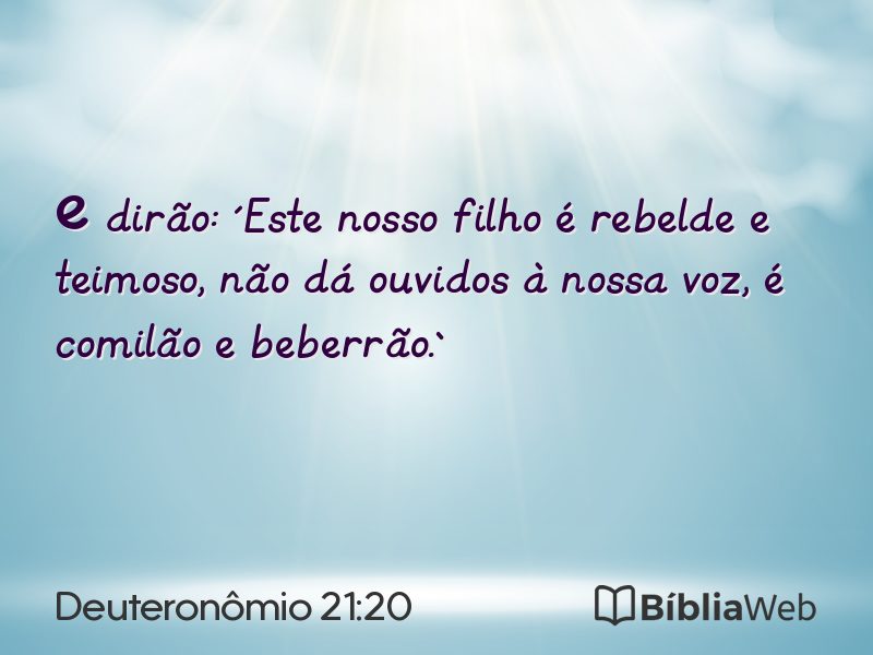 Deuteronômio 21:20 em imagem para compartilhar