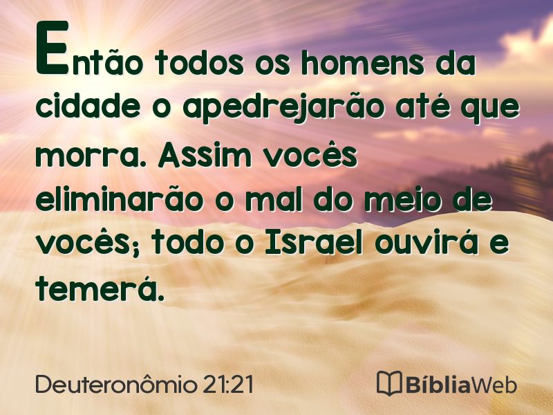 Deuteronômio 21:21 em imagem para compartilhar