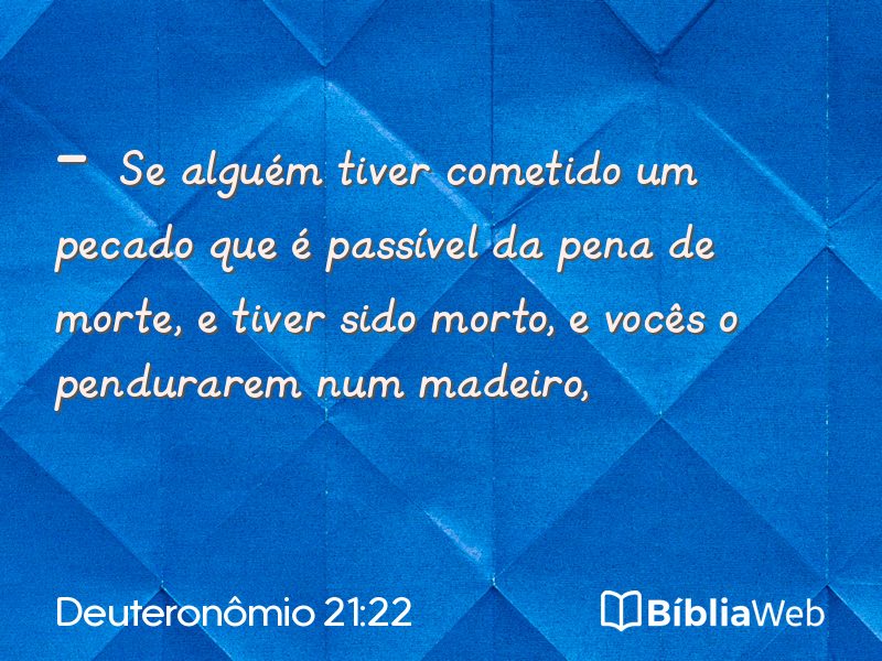 Deuteronômio 21:22 em imagem para compartilhar