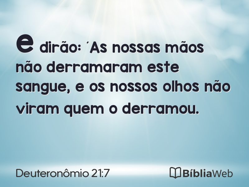 Deuteronômio 21:7 em imagem para compartilhar