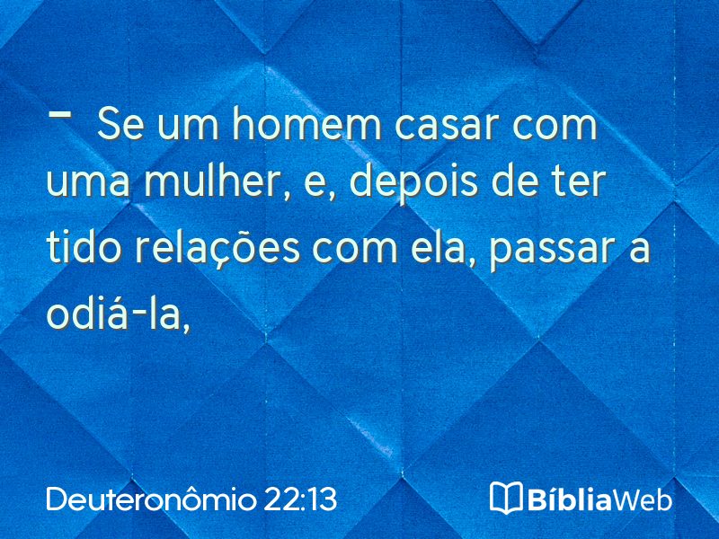 Deuteronômio 22:13 em imagem para compartilhar