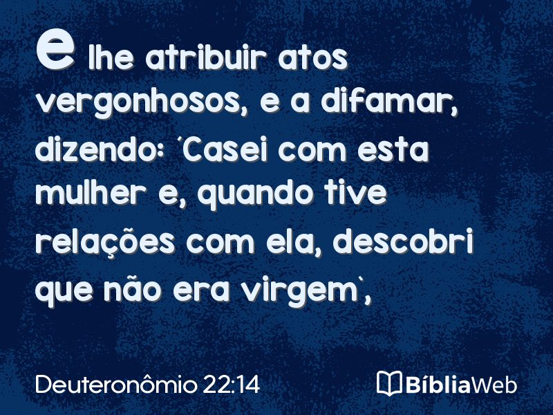 Deuteronômio 22:14 em imagem para compartilhar