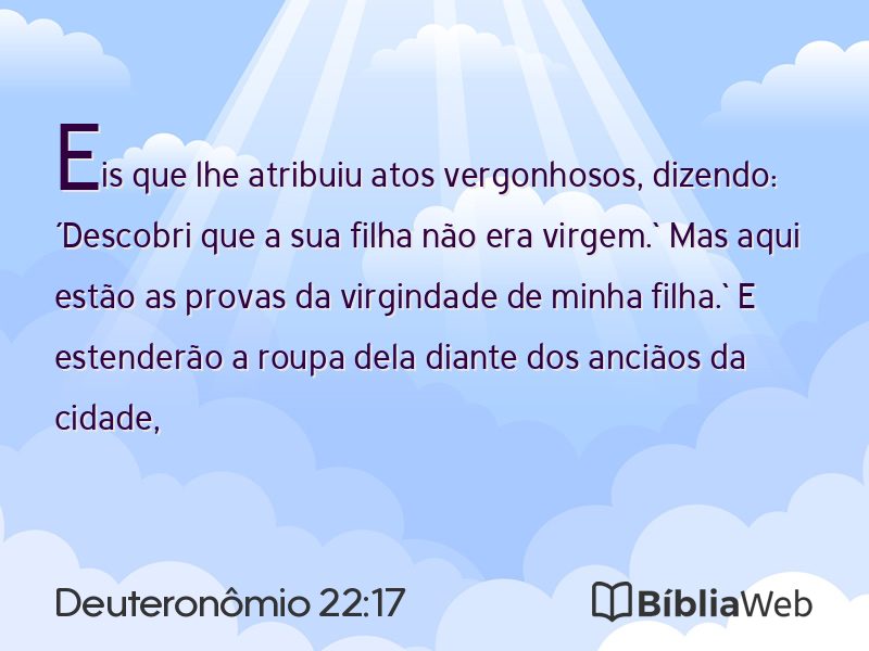 Deuteronômio 22:17 em imagem para compartilhar