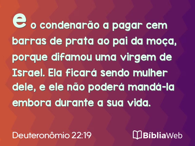 Deuteronômio 22:19 em imagem para compartilhar