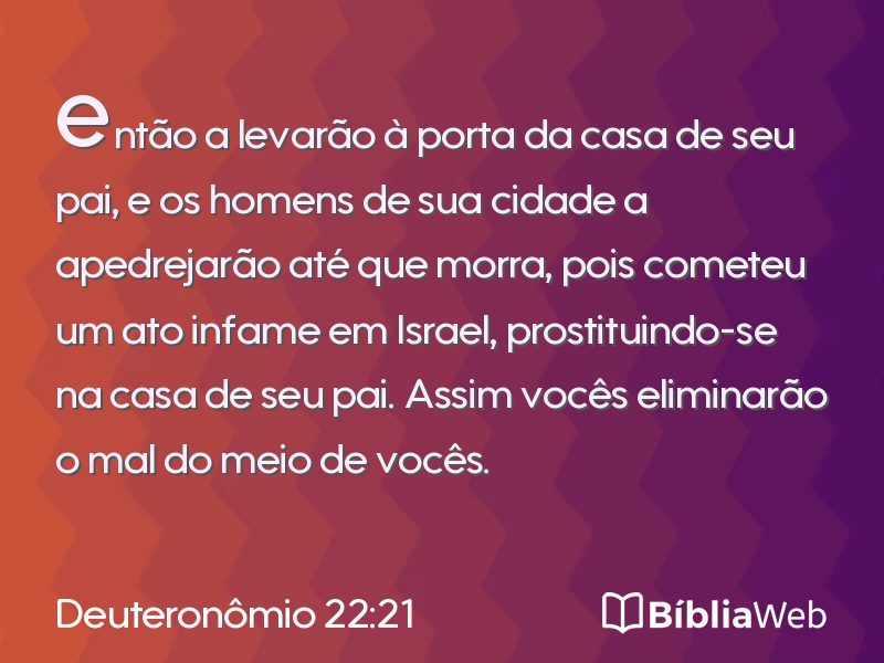 Deuteronômio 22:21 em imagem para compartilhar