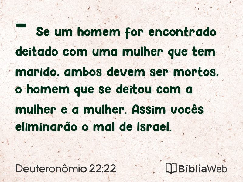 Deuteronômio 22:22 em imagem para compartilhar