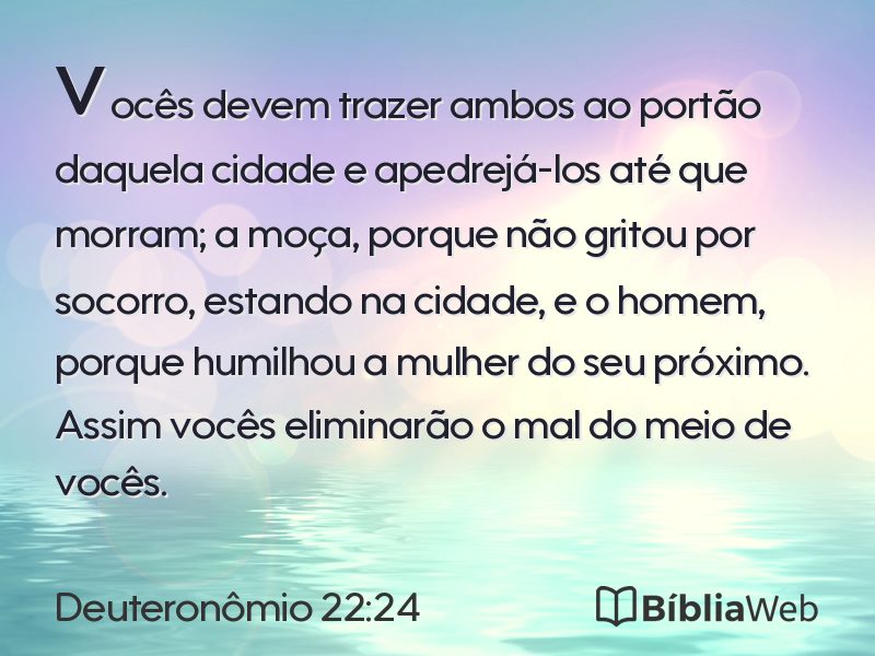 Deuteronômio 22:24 em imagem para compartilhar