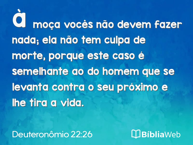 Deuteronômio 22:26 em imagem para compartilhar