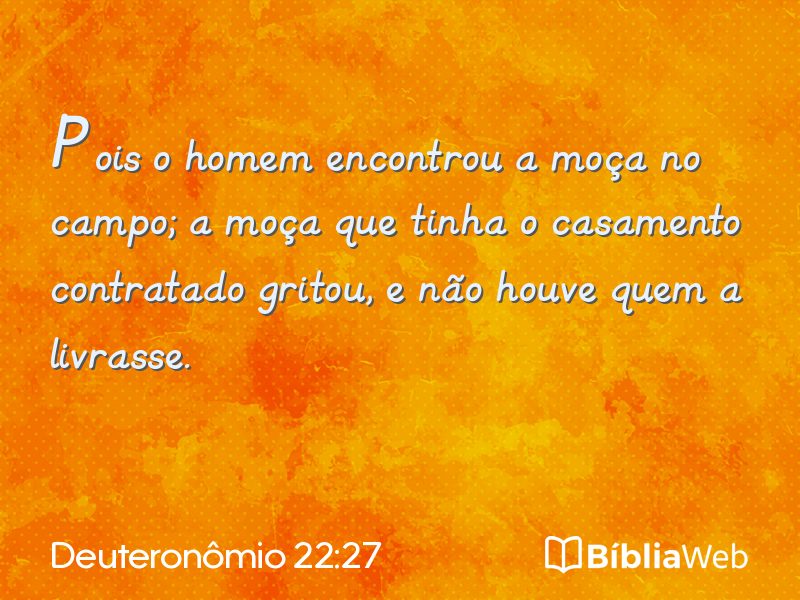 Deuteronômio 22:27 em imagem para compartilhar