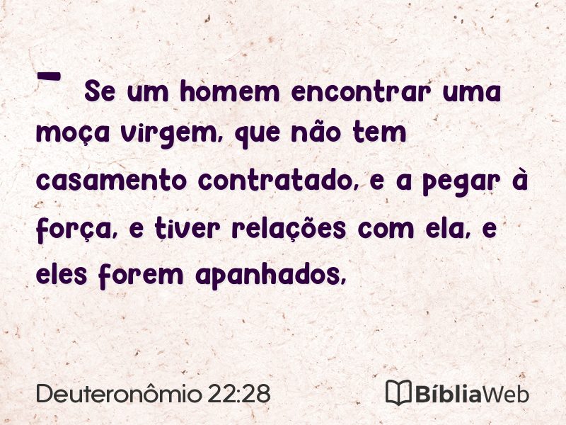 Deuteronômio 22:28 em imagem para compartilhar