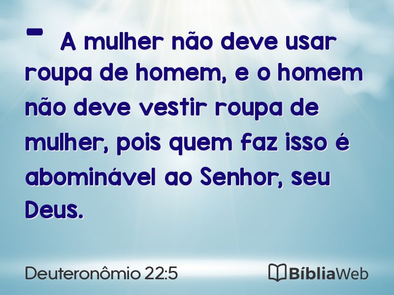 Deuteronômio 22:5 em imagem para compartilhar