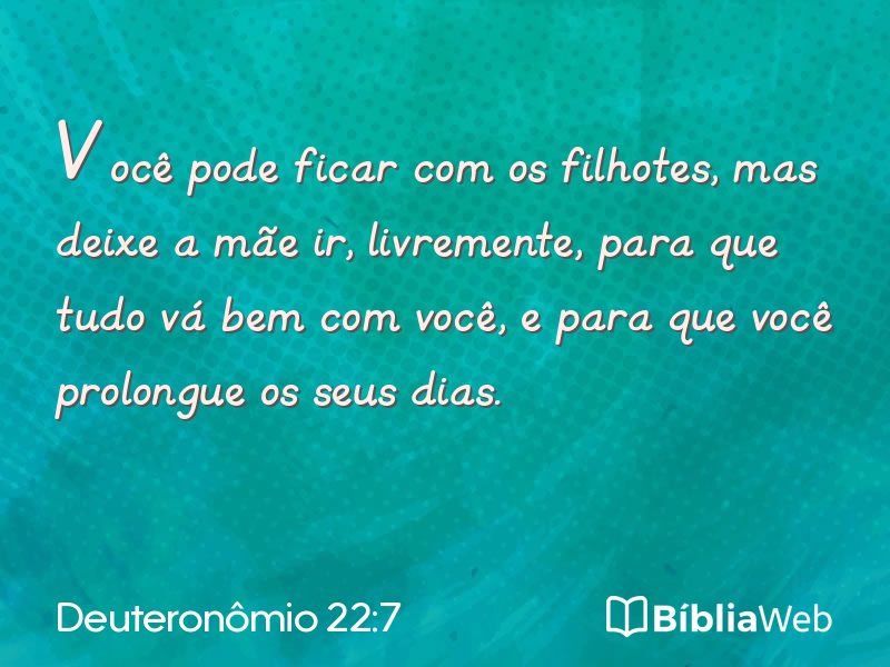 Deuteronômio 22:7 em imagem para compartilhar