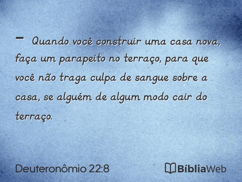 Deuteronômio 22:8 em imagem para compartilhar