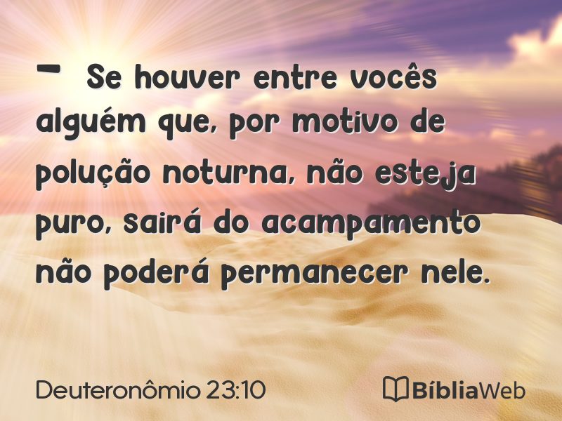 Deuteronômio 23:10 em imagem para compartilhar