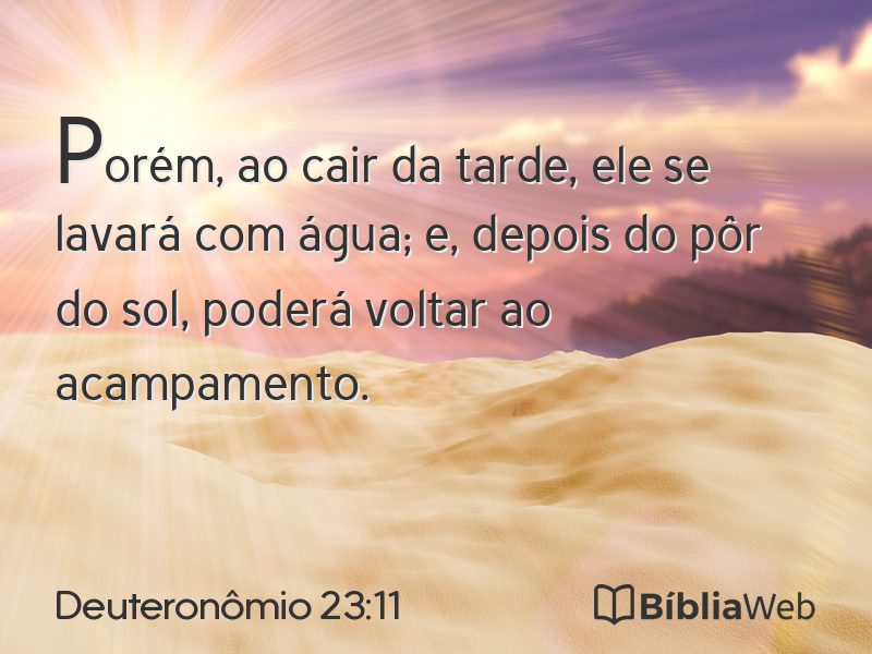 Deuteronômio 23:11 em imagem para compartilhar