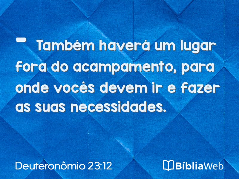 Deuteronômio 23:12 em imagem para compartilhar