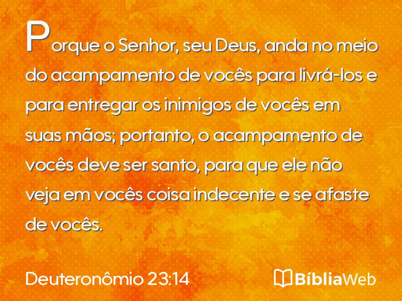 Deuteronômio 23:14 em imagem para compartilhar