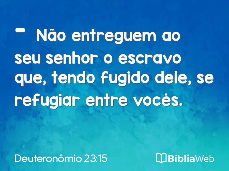 Deuteronômio 23:15 em imagem para compartilhar