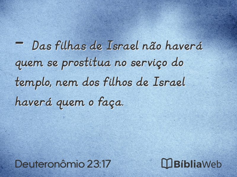 Deuteronômio 23:17 em imagem para compartilhar