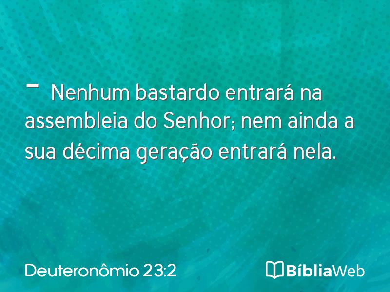 Deuteronômio 23:2 em imagem para compartilhar
