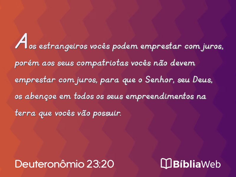 Deuteronômio 23:20 em imagem para compartilhar