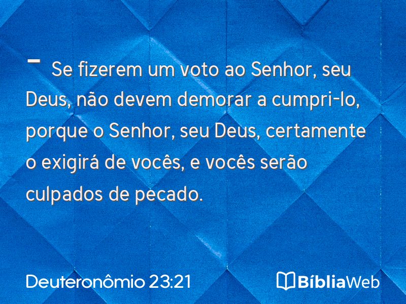 Deuteronômio 23:21 em imagem para compartilhar