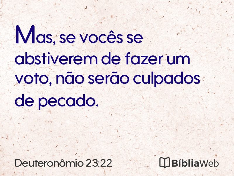 Deuteronômio 23:22 em imagem para compartilhar