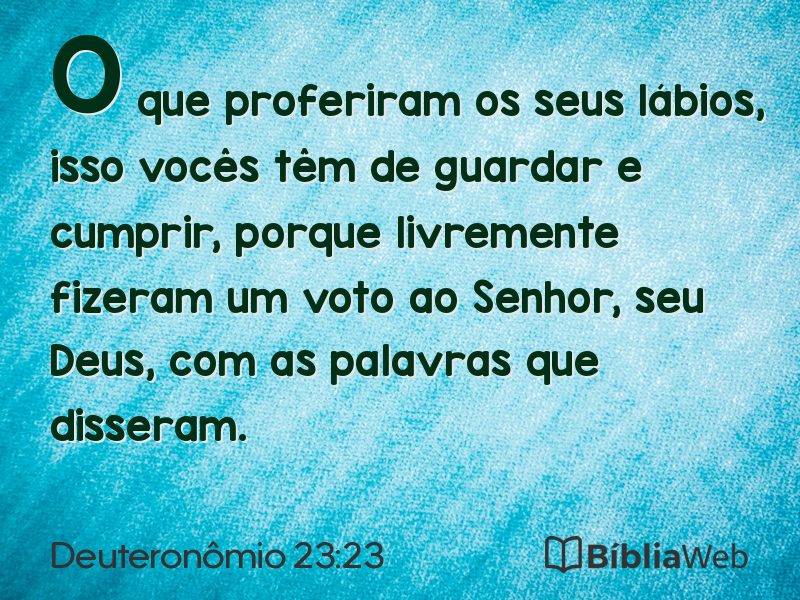 Deuteronômio 23:23 em imagem para compartilhar