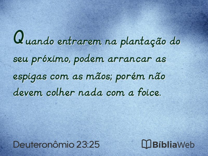 Deuteronômio 23:25 em imagem para compartilhar