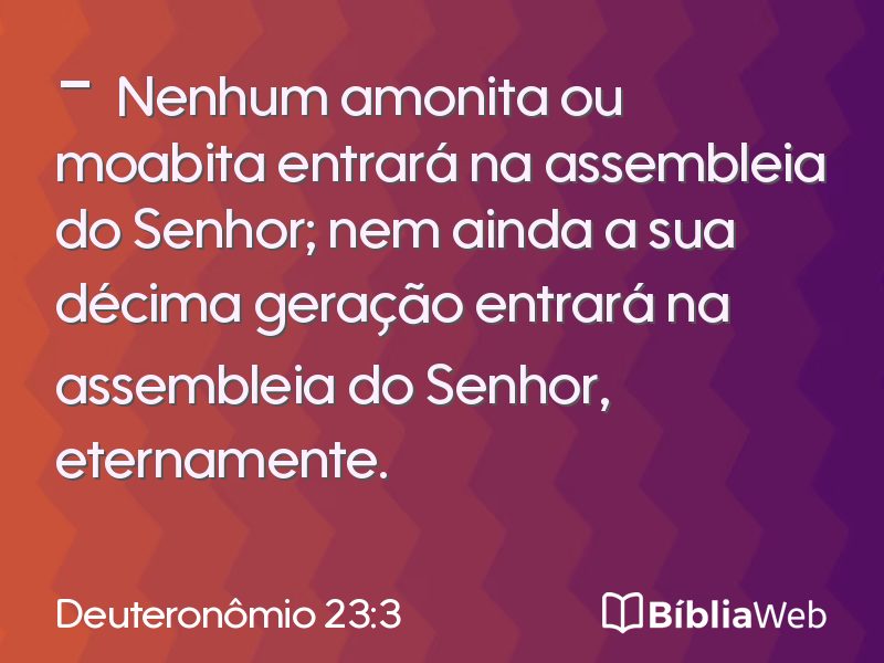 Deuteronômio 23:3 em imagem para compartilhar
