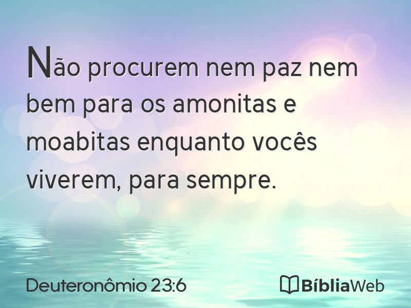 Deuteronômio 23:6 em imagem para compartilhar