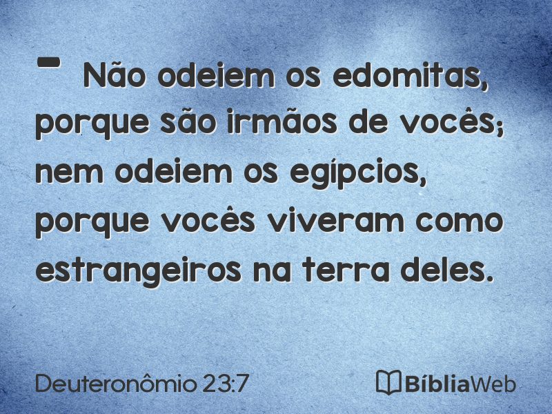 Deuteronômio 23:7 em imagem para compartilhar