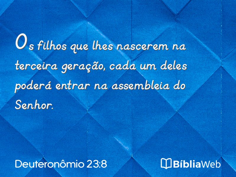 Deuteronômio 23:8 em imagem para compartilhar