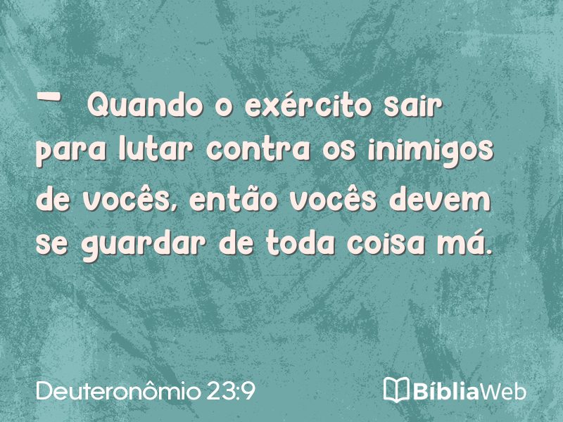 Deuteronômio 23:9 em imagem para compartilhar