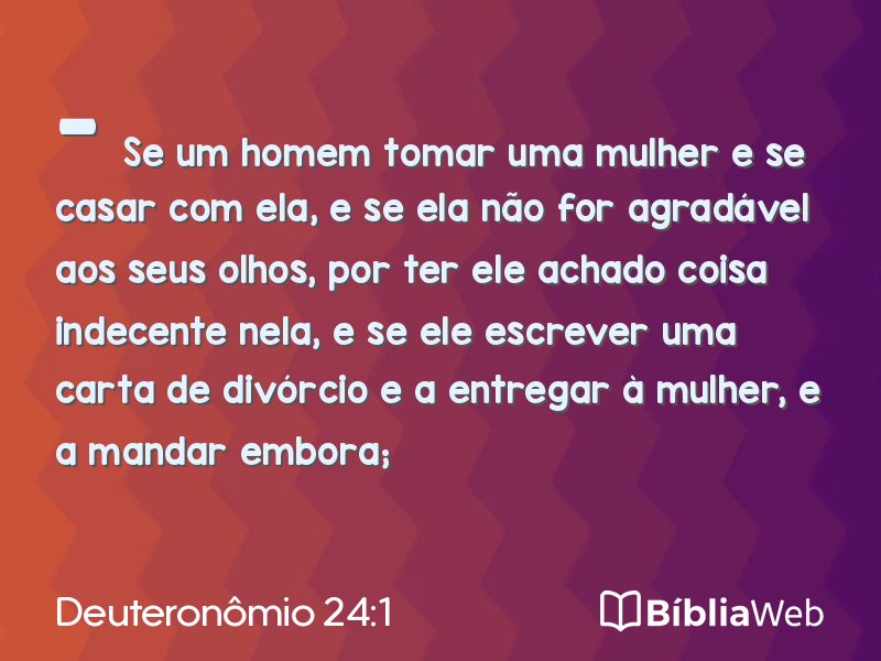 Deuteronômio 24:1 em imagem para compartilhar