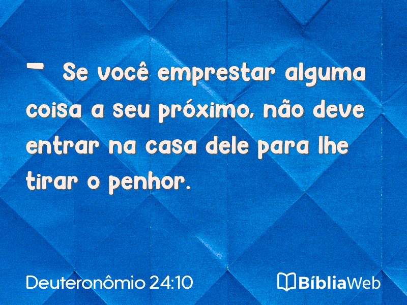 Deuteronômio 24:10 em imagem para compartilhar
