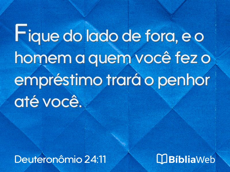 Deuteronômio 24:11 em imagem para compartilhar