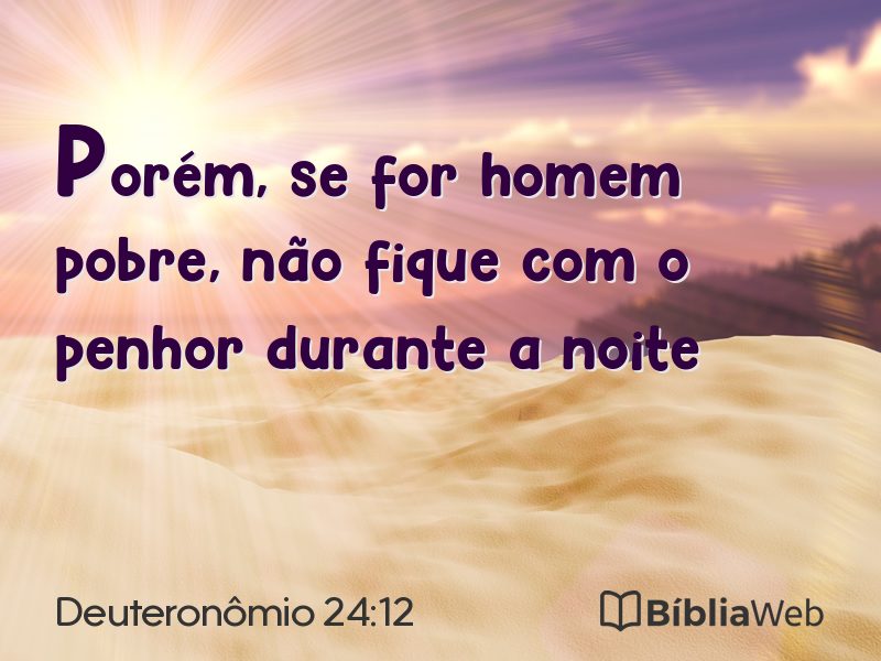 Deuteronômio 24:12 em imagem para compartilhar