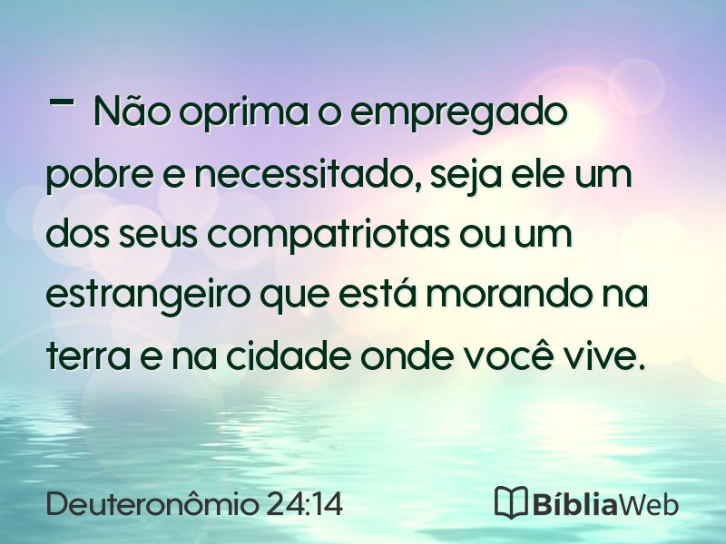 Deuteronômio 24:14 em imagem para compartilhar